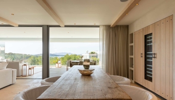Resa estates Ibiza for sale Talamanca luxury apartment duplex dining .jpg